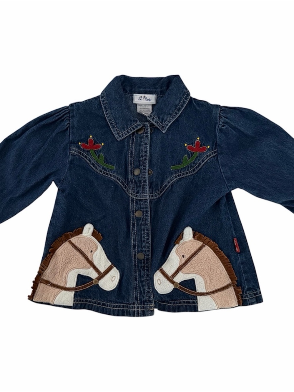 Western Denim Jacket with Horses